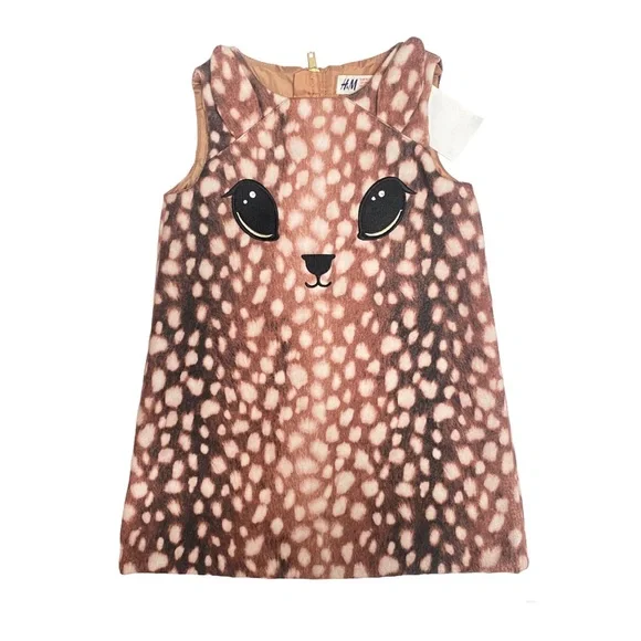 H&M | Dresses | Hm Baby Fawn Shift Dress Size 52y Nwt | Poshmark